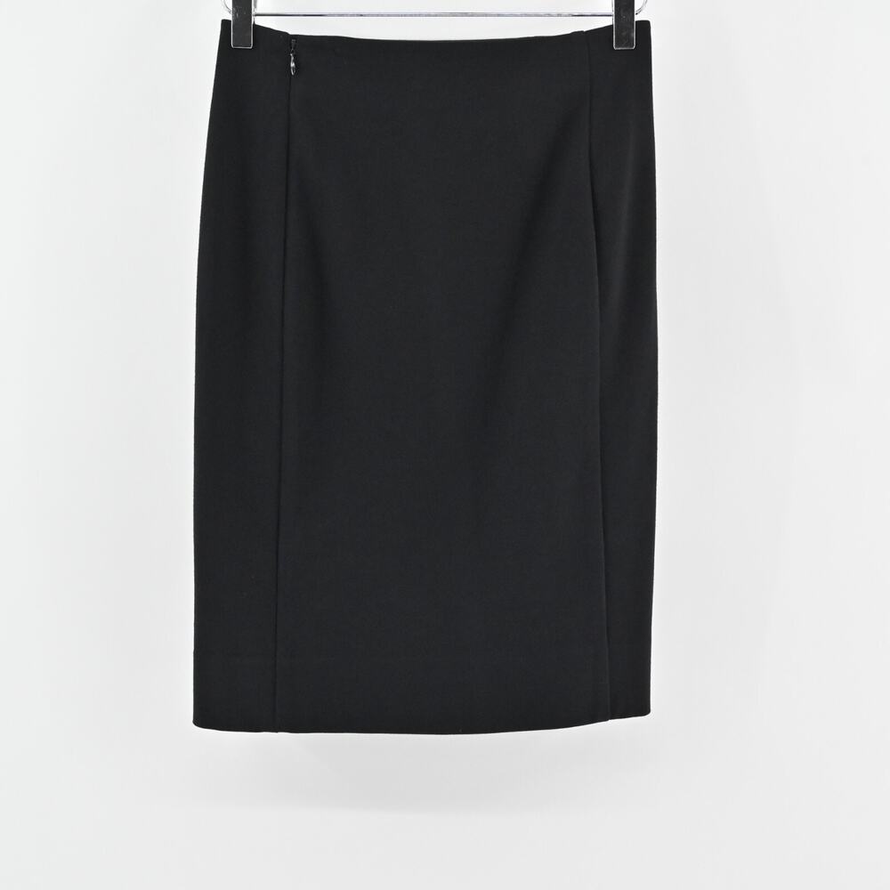 DIANE VON FURSTENBERG Skirt Size 4 Classic Black Zip Pocket Knee‎ Length Pencil - Picture 4 of 11